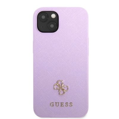3. Ratet Guess , GUHCP13SPS4MU iPhone 13 mini 5,4" lila/lila Hardcase Saffiano 4G kleines Metalllogo