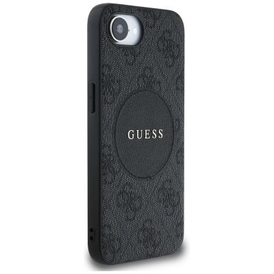 4. Guess 4G Circle Classic Logo MagSafe iPhone 16e Hülle - Schwarz