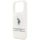 6. US Polo DH und Bottom Stripe Logo MagSafe Hülle für iPhone 17 Pro - Weiß