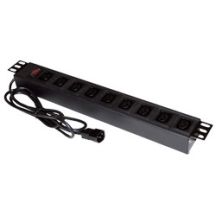 19-Zoll-Steckdosenleiste – 9x USV-Steckdose – USV-C14-Stecker