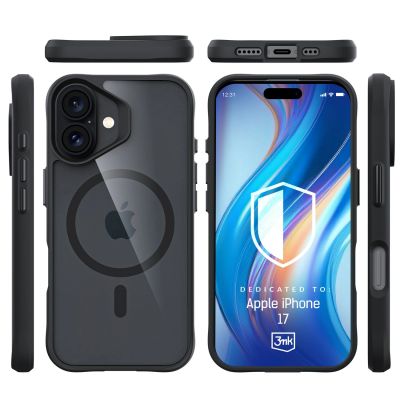 3. 3mk Satin Armor MagCase für iPhone 17 - Schwarz