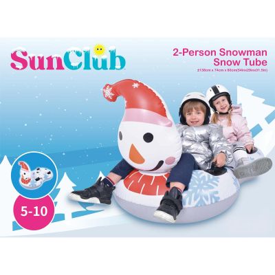 30. Aufblasbare Schneemann-Rutsche für 2 Personen, 138 x 74 x 80 cm