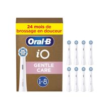 Braun Oral-B iO Zahnbürsten Sanfte Reinigungs-Ersatzbürsten / Aufsteckbürsten 8 Stück.