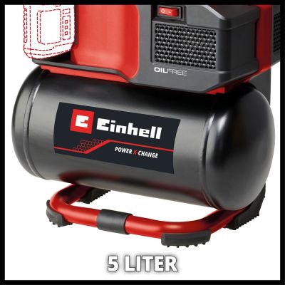 4. Ölfreier Akku-Kompressor TE-AC 18/75 LI OF-SOLO EINHELL