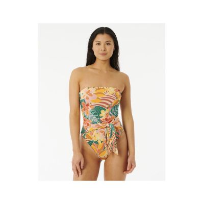RIP CURL Brazilian Soul Einteiliger Badeanzug in Grün und Gelb