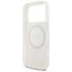 7. Guess IML Flowers Electro Pearl Strap MagSafe Hülle für iPhone 17 Pro - Weiß