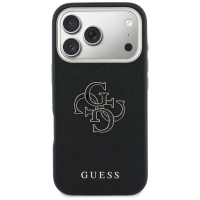 3. Guess FW Resin Logo Hülle für iPhone 17 Pro - Schwarz