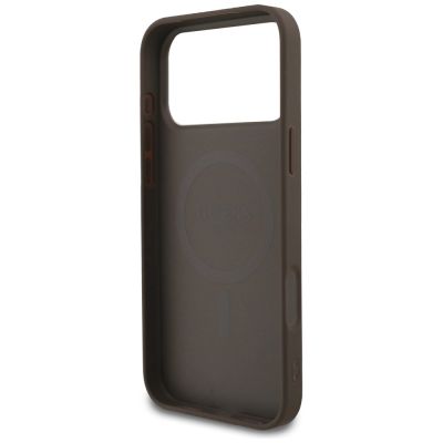 7. Guess 4G Ring Classic Logo MagSafe Hülle für iPhone 17 Pro Max – Braun