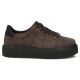 3. Damen-Plateau-Sneaker aus Leder, braun, Filippo DP6119
