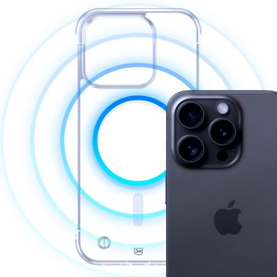 3. 3mk Just20g MagCase für iPhone 15 Pro Max – Transparent