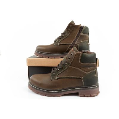 10. Wrangler Allan Mid Herren Stiefel Chelsea Boots elegant Leder Grün Braun