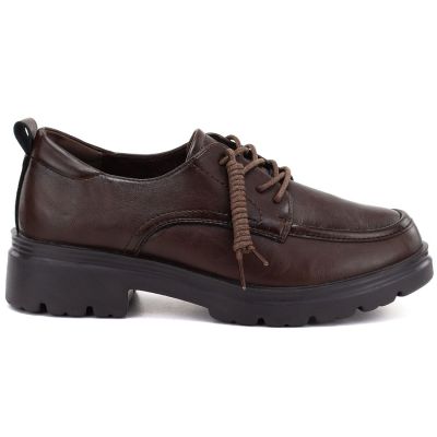 2. Damenschuhe aus braunem Leder, Jezzi JH03-3