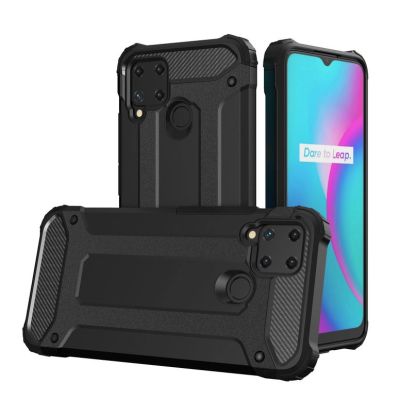 Hybrid Armor Hülle für Realme 10 5G / Realme 9i 5G gepanzerte Hybridhülle schwarz
