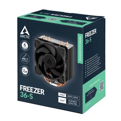 8. ARCTIC Freezer 36-S Prozessor-Luftkühler 12 cm Schwarz, Edelstahl 1 Stück.