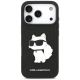3. Karl Lagerfeld Saffiano Mono Patch Choupette Case für iPhone 18 Pro / 17 Pro – schwarz