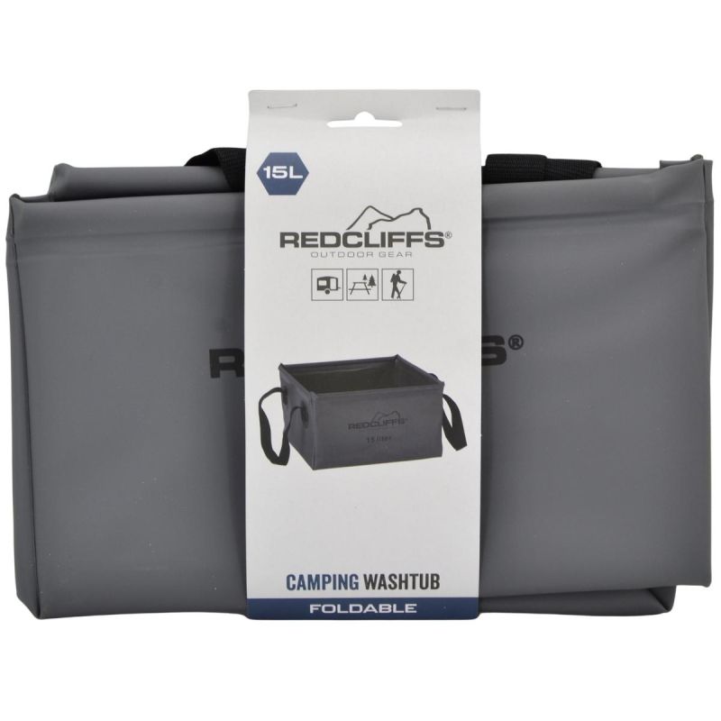 3. Faltbarer Reise-Wasserbehälter, quadratisch, 15 l, Grau, Redcliffs