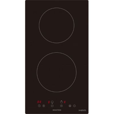 MPM Induktionskochfeld MPM-30-IM-12/N 30 cm | 2 Kochzonen | PowerBoost | 9 Leistungsstufen | Schwarz | Ultraflach