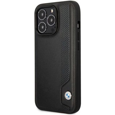 2. Hülle BMW BMHCP14X22RBDK iPhone 14 Pro Max 6.7" schwarz/schwarz Hardcase Leder Blue Dots