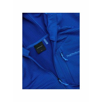 4. PEAK PERFORMANCE M Trail Polartec Power Grid Zip Hoodie für Herren, Blau