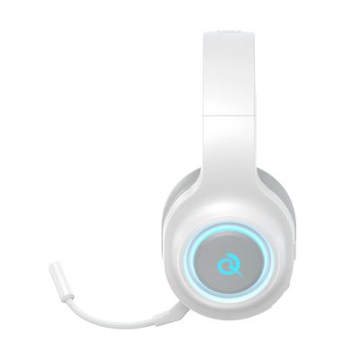 4. QCY Heroad V200 Tri-Mode Gaming-Kopfhörer mit 7.1-Sound, 240 Stunden Akkulaufzeit und abnehmbarem Mikrofon – Weiß
