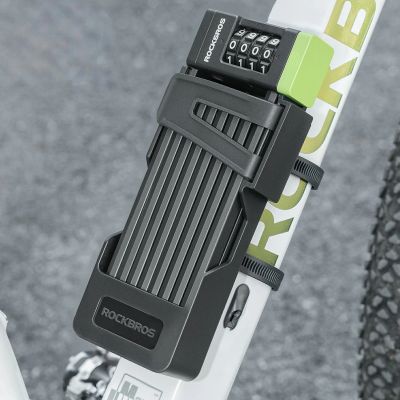 8. Rockbros 829 Faltbares Fahrradschloss mit Zahlencode – Schwarz