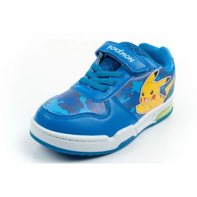 3. Leomil Kinder-Sportschuhe Pokémon-Sneaker, leicht, mit Klettverschluss, blaue LED-Beleuchtung