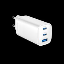 GEMBIRD Schnellladegerät mit USB-C-Anschluss, 3x USB, 65 W, Weiß