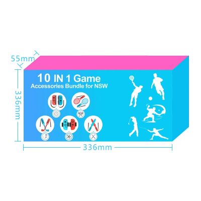 19. Nintendo Switch Sport 10-in-1 Familien-Zubehörset – Rot und Blau