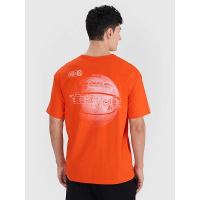 5. Übergroßes bedrucktes Herren-T-Shirt 4F 4FRSS25TTSHM2652-70S