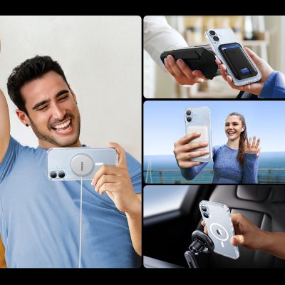 8. Ugreen Classy Clear Magnetische Hülle für iPhone 16 Plus – transparent