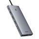 3. HUB Baseus PortalJoy Series 13in1 USB-C – 2x HDMI / DP / VGA / USB-A 3.1 / USB-C 3.1 / USB-A 2.0 / PD / RJ45 / SD / TF / AUX – grau