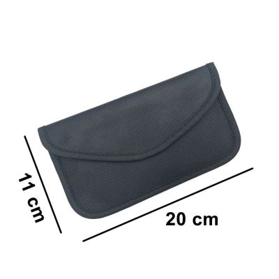 4. Anti-Diebstahl-Etui für Autoschlüssel, Telefon, Radio, Faraday-Box, Faraday-Käfig, 20 cm x 11 cm, schwarz