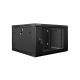7. Lanberg WF01-6606-10B einteiliger Schrank (6 HE; 368 mm / 600 mm / 600 mm; Wandmontage; Glas; 19 Zoll; schwarz)