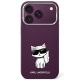 Karl Lagerfeld Smooth Choupette Sketch MagSafe Hülle für iPhone 17 Pro / 18 Pro - bordeauxrot