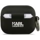 3. Karl Lagerfeld Silikonhülle mit Choupette-Kopf (3D) für AirPods Pro 3 – Schwarz