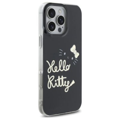 4. Hello Kitty IML Golden Diva MagSafe Hülle für iPhone 16 Pro Max – Schwarz