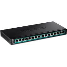 Trendnet TPE-TG161H Gigabit-Ethernet-Netzwerk-Switch (10/100/1000) mit PoE-Unterstützung, Schwarz