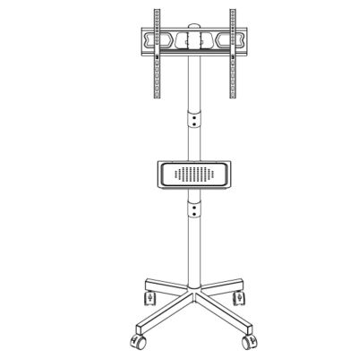 10. MONTIS Mobile TV-Halterung 23"-60" MT191 ATLAS / Schwarz / VESA 400x400