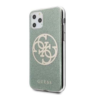 2. Guess GUHCN58PCUGLKA iPhone 11 Pro khakifarbene Hartschale 4G Circle Glitter