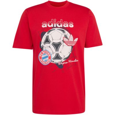 2. adidas FC Bayern München Saisonales Grafik-Herren-T-Shirt Rot KG2586