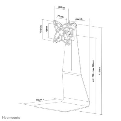 2. NEWSTAR FPMA-D850BLACK Tischhalterung für Monitor