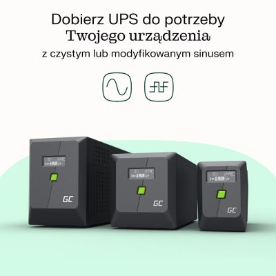 32. GREEN CELL USV POWERPROOF 1200W/2000VA MODIFIZIERTE SINUSFORM