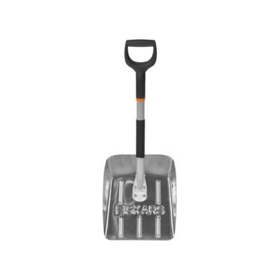 2. Fiskars 1000740 Schneeschaufel/Schaufel aus Aluminium und Kunststoff, schwarz, grau, orange