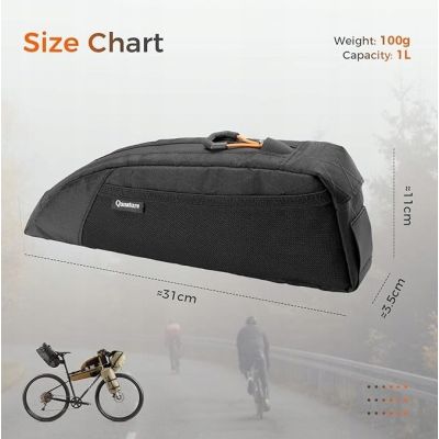3. Qunature Fahrradrahmentasche schwarz 1l
