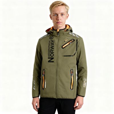 9. Geographical Norway Royaute DB 068 M WY1996H/GN-Kaki / Orange Softshelljacke