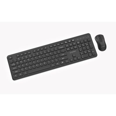 3. GEMBIRD Kabelloses Slim Pro Business-Schreibtisch-Tastatur- und Maus-Set, Schwarz, US-Layout