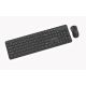 3. GEMBIRD Kabelloses Slim Pro Business-Schreibtisch-Tastatur- und Maus-Set, Schwarz, US-Layout