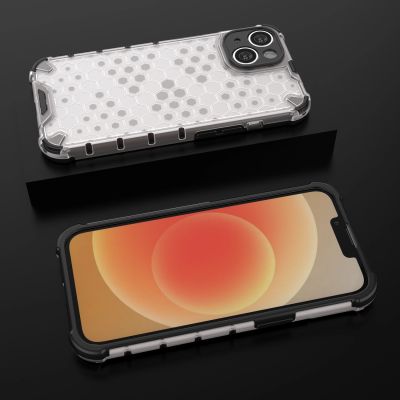 19. Wabenhülle für iPhone 14 gepanzerte Hybridhülle blau