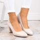 12. Sergio Leone W SK193B Pumps mit beigefarbenem Perlenabsatz 
