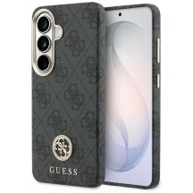 Guess 4G Strass-Logo-Hülle mit MagSafe-Funktion für Samsung Galaxy S26 – Schwarz
